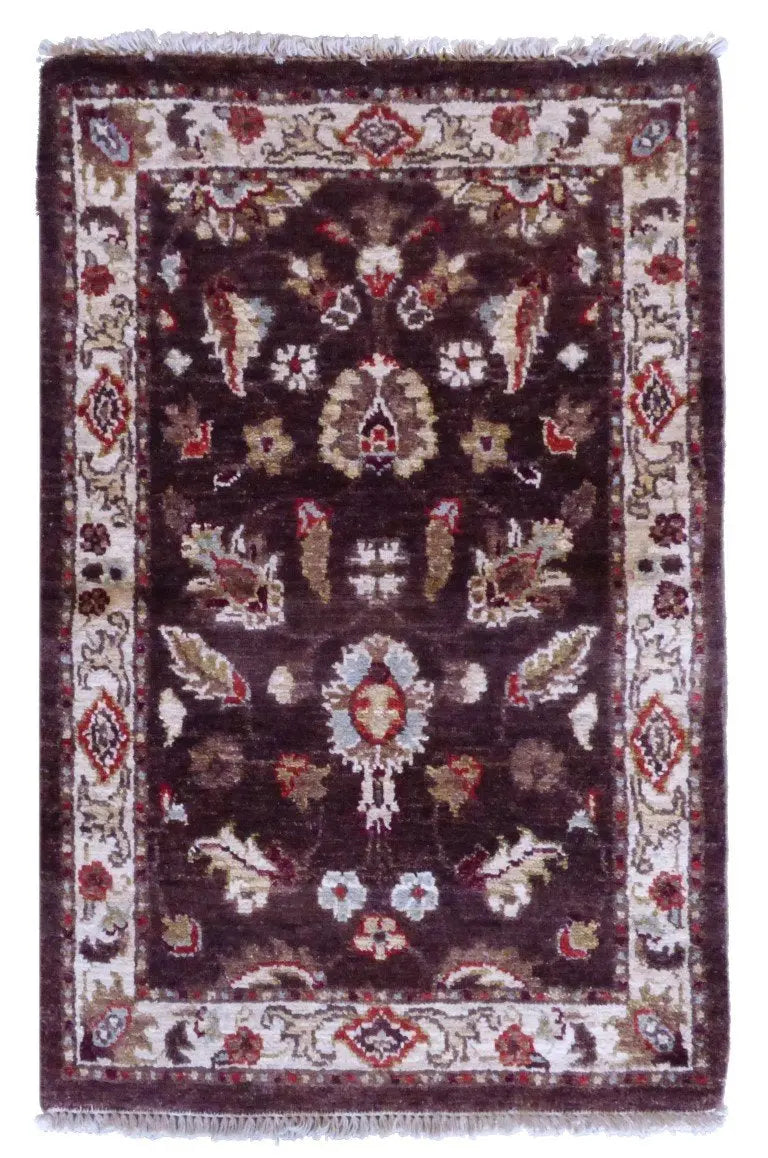 One Of The Kind Afghani Hand-Knotted Rug 2'`0" x 2'0"